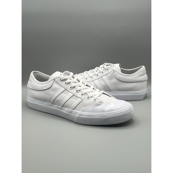adidas Other - Adidas Match Court Men's Size 10 Triple White Athletic Casual Shoes Used